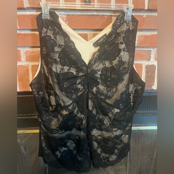 Vintage Venezia \ Lane Bryant | Black Lace Tank Cami | 18/20 - Picture 1 of 7